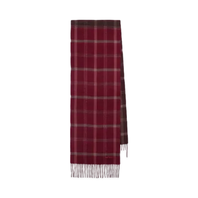 Paul Smith Bicolor Check Cashmere Blend Scarf "Red"