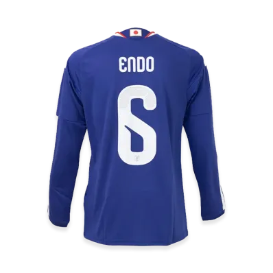 adidas Soccer Japan 2026 Home Replica Long Sleeve Jersey #6 Wataru Endo "Japan Blue/Ash Blue"