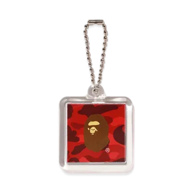 A BATHING APE Color Camo Keychain "Red"