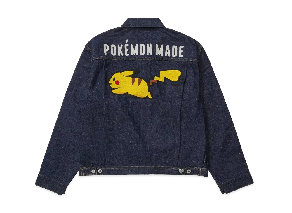 HUMAN MADE x Pokemon Made Denim Jacket (Pikachu) "Indigo"
