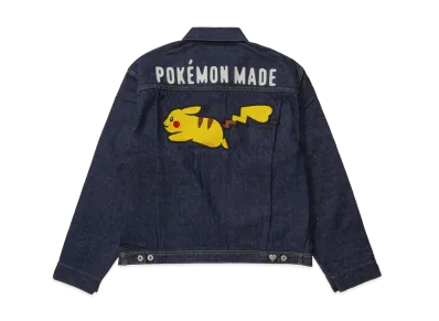 HUMAN MADE x Pokemon Made Denim Jacket (Pikachu) "Indigo"
