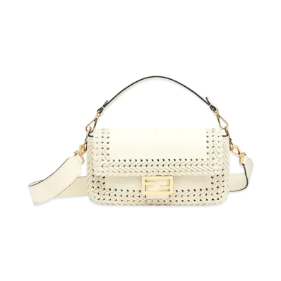FENDI Baguette Leather Bag "White"