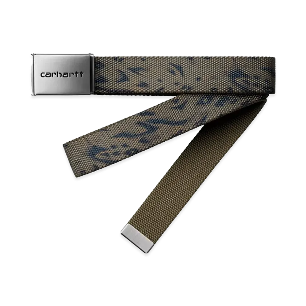 Carhartt WIP Clip Belt Chrome "Duck Feather Print/Cypress"