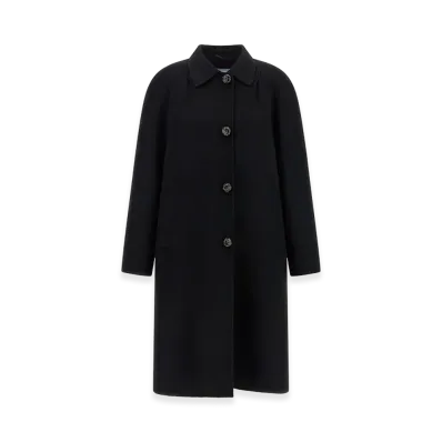 PRADA Women's Wool Blend Coat "Black"