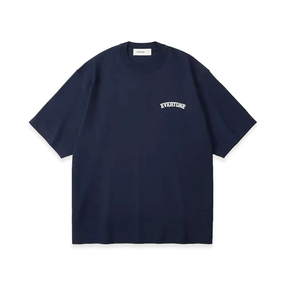 everyone Collegiate Logo Tee Shirt "Navy/White"