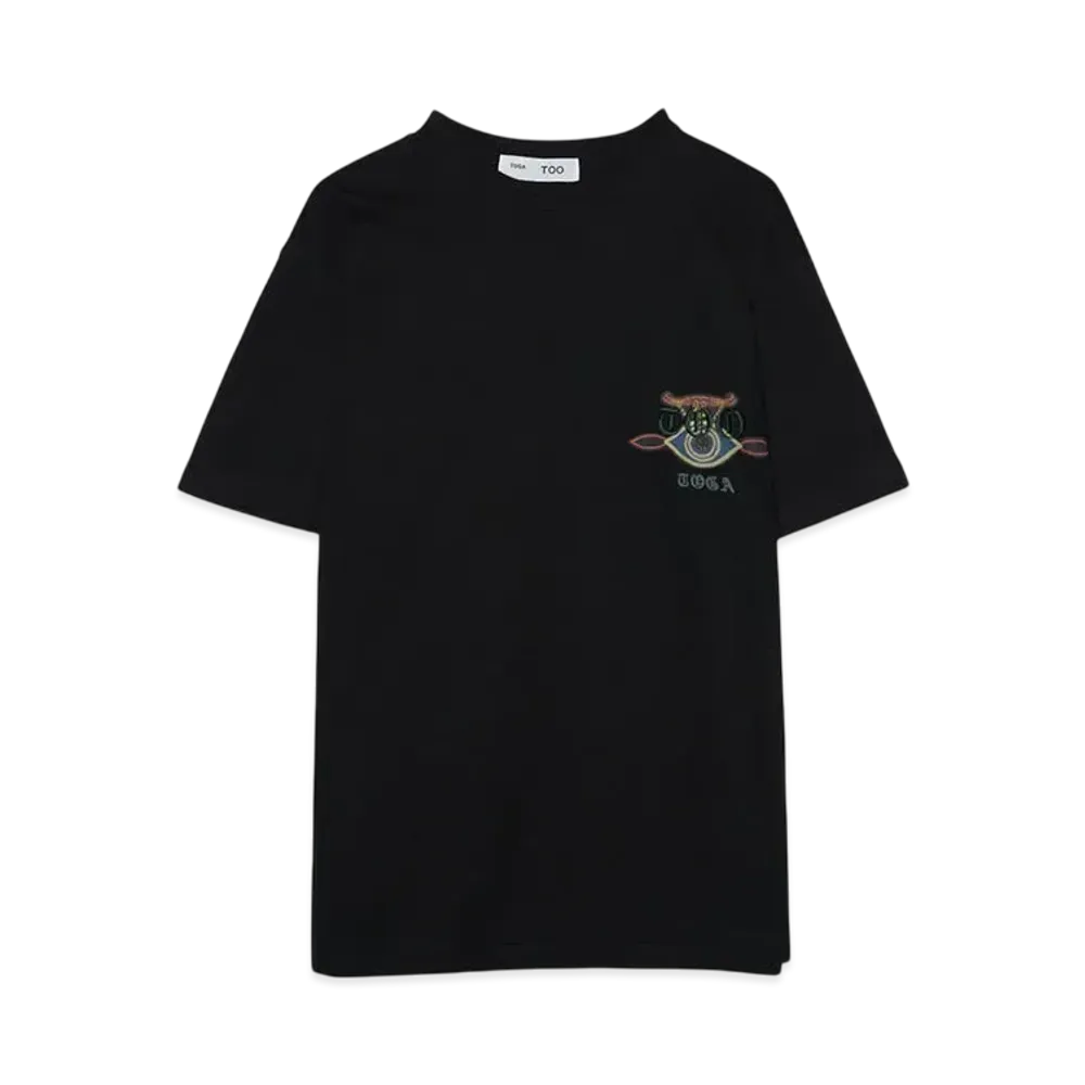 TOGA VIRILIS Print jersey S/S "BLACK"