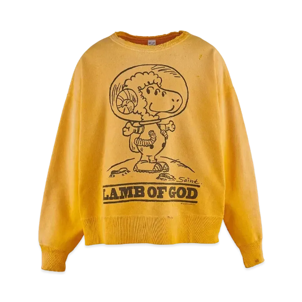 Saint Mxxxxxx Crw Sweat_LMB OF GD "Yellow" 24SS