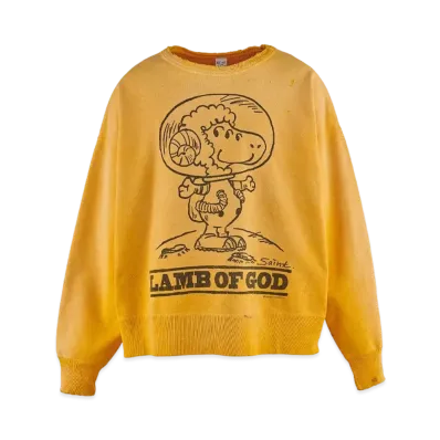 Saint Mxxxxxx Crw Sweat_LMB OF GD "Yellow" 24SS