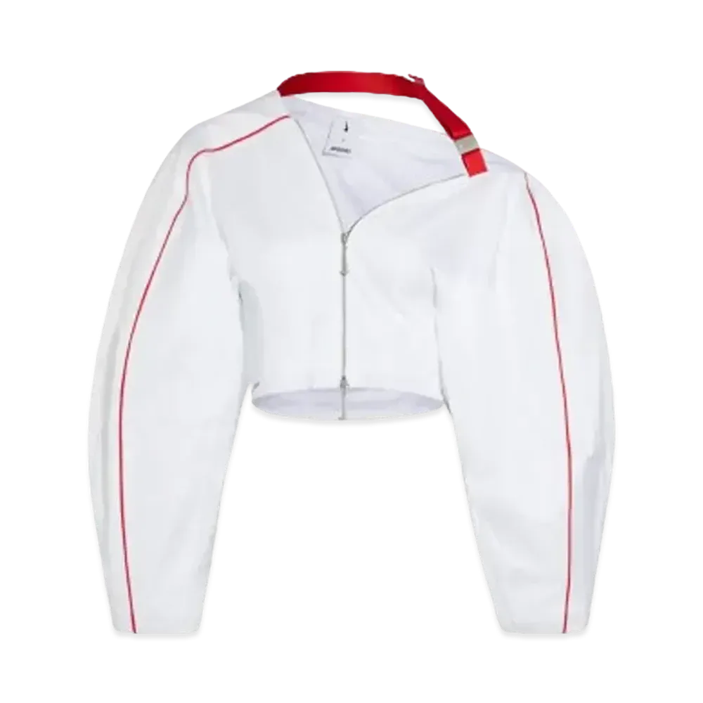 Nike x JACQUEMUS Short Asymmetrical Track Jacket "White"