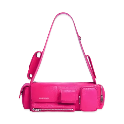 BALENCIAGA Superbusy XS Sling Bag "Bright Pink"