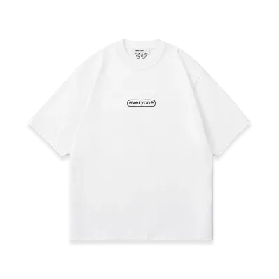 everyone j.30000 Sketchy Logo Short Sleeve Tee Shirt "White"
