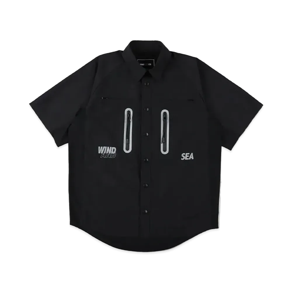 WIND AND SEA Trek Nylon Wpz S/S Shirt "Black"