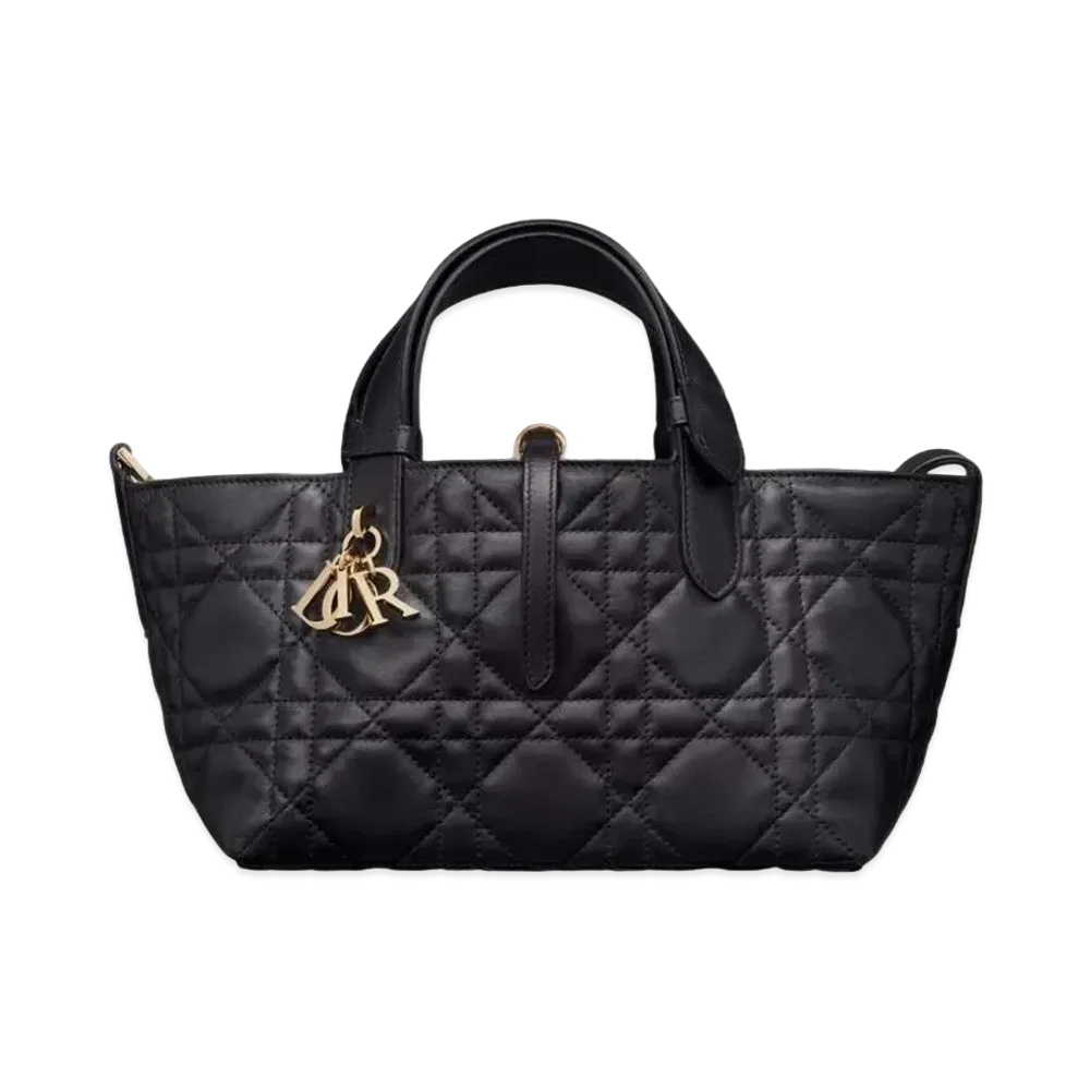 Dior Small Toujours Bag Macro Cannage Calfskin "Black"
