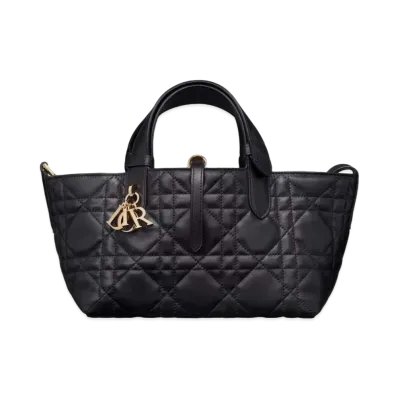 Dior Small Toujours Bag Macro Cannage Calfskin "Black"