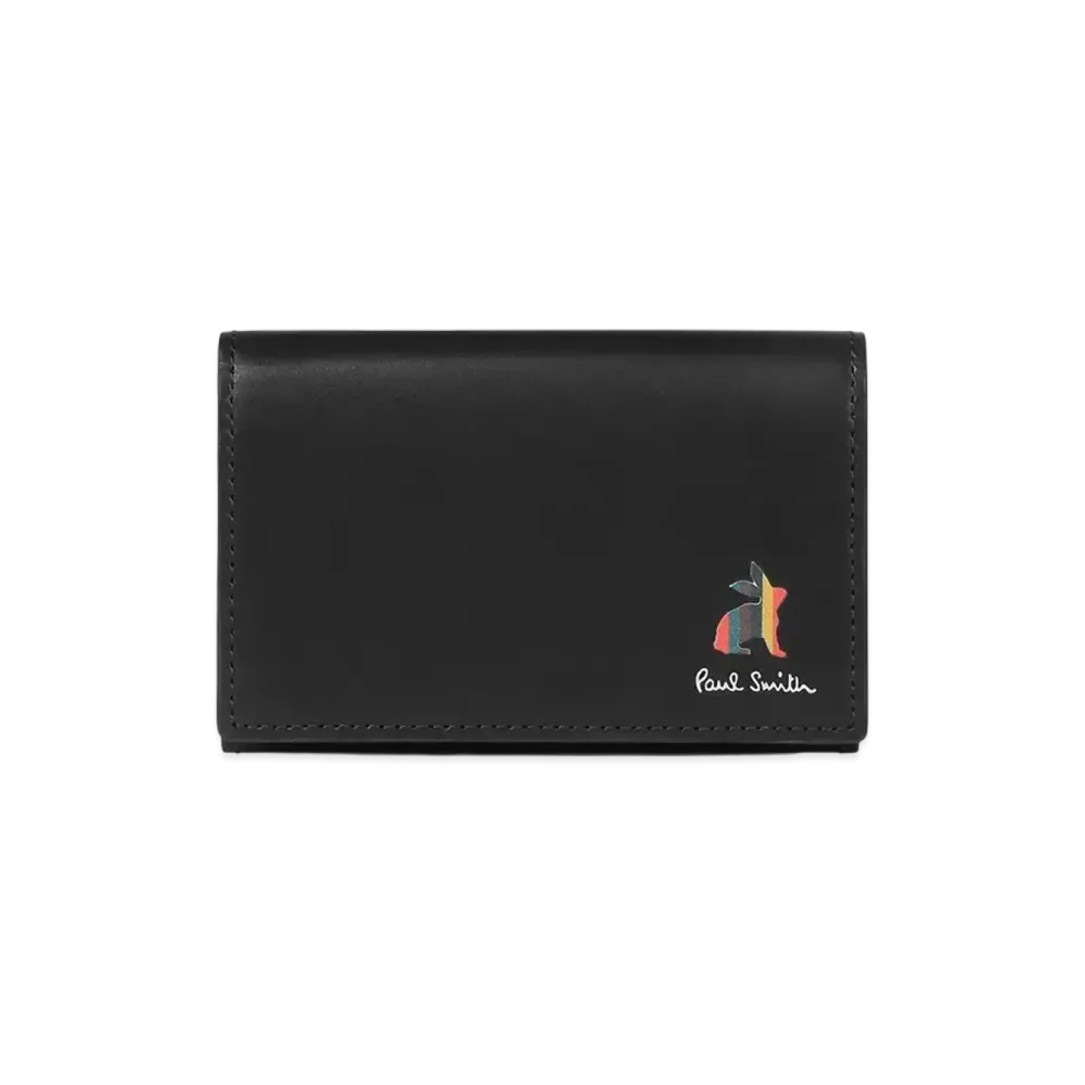 Paul Smith Marketry Bright Stripe Rabbit Business Card Holder "Black"