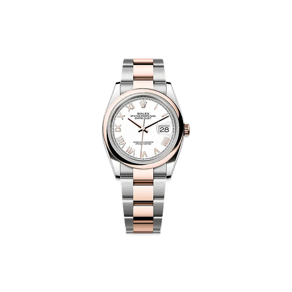 ROLEX Datejust 36 Oystersteel & Everose Gold "White"