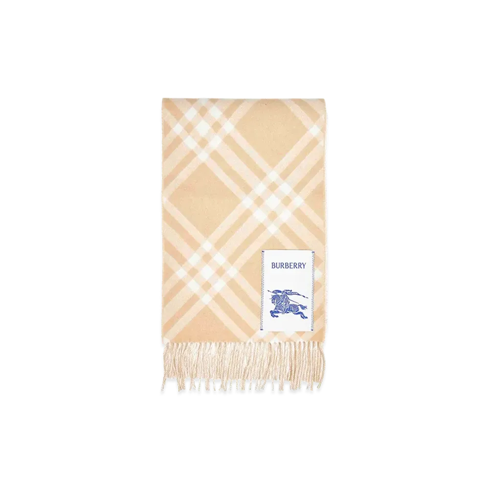 Burberry Embroidered Cashmere Scarf "Sand"