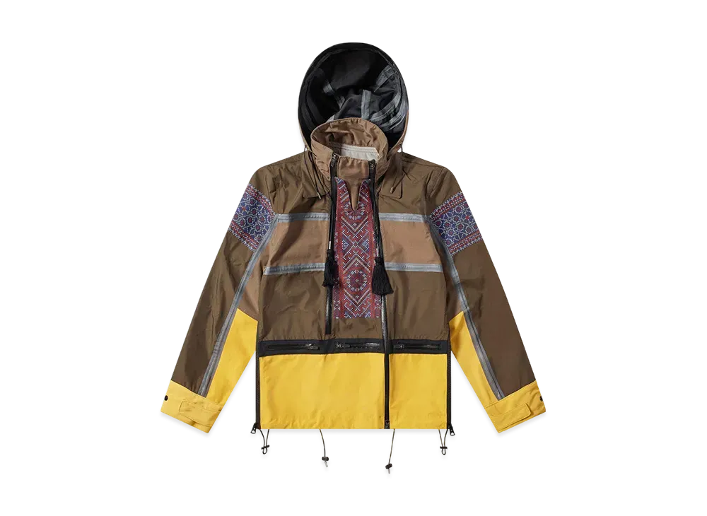 Sacai Floral Embroidery Mix Blouson Jacket "Yellow"