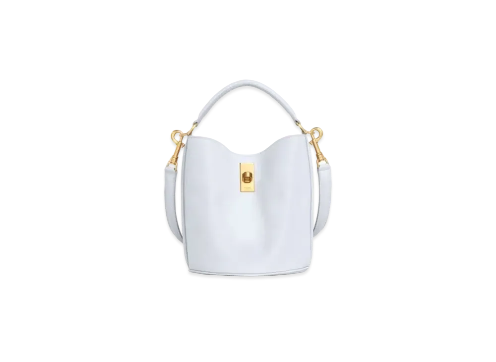 CELINE Teen Bucket 16 In Smooth Calfskin "Light Grey"