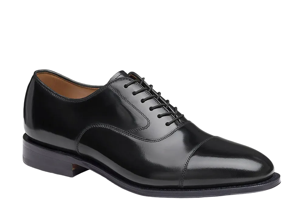 JOHNSTON & MURPHY Melton Cap Toe "Black Calfskin" 22-2981