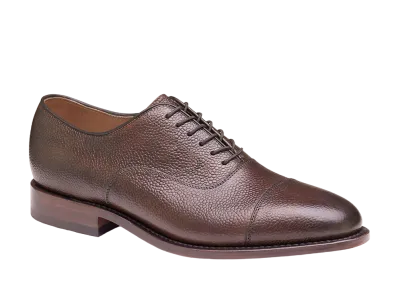 JOHNSTON & MURPHY Melton Cap Toe "Mahogany Scotch Grain" 22-3002