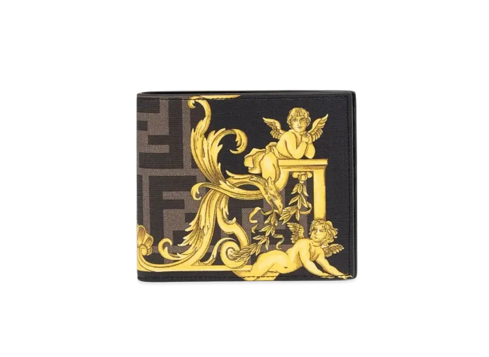 FENDI x Versace Fendace Bi-Fold Wallet In Multicolor Fabric "Multicolor"
