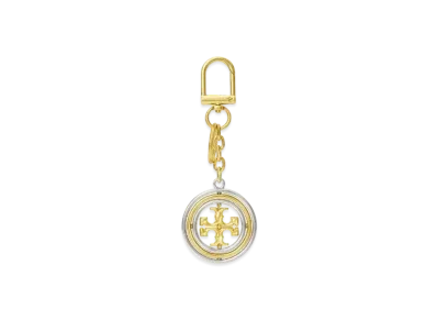 Tory Burch Rotating Double T Key Ring "Gold/Silver"