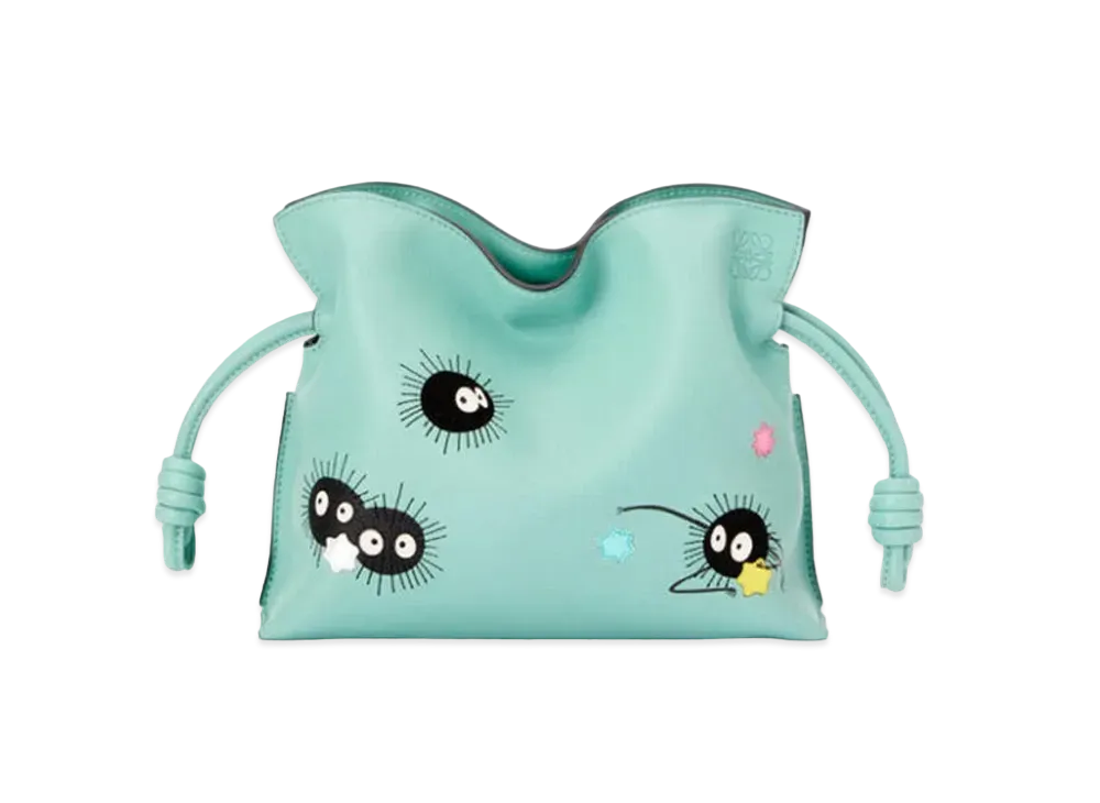 LOEWE x Spirited Away Susuwatari Mini Flamenco Clutch In Nappa Calfskin "Fresh Mint"