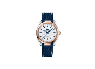 OMEGA Seamaster Aqua Terra 150M Rubber Strap 38MM "Stainless Steel/Sedna Gold/Blue" 220.22.38.20.02.001
