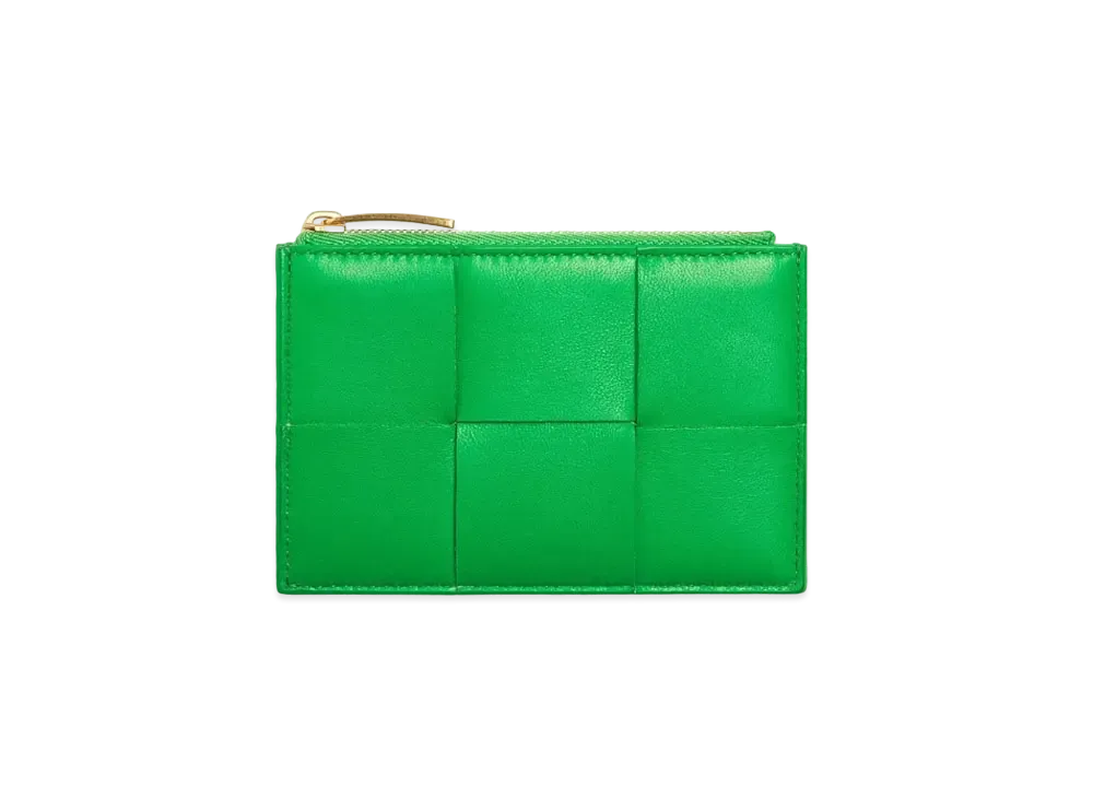 Bottega Veneta Zipped Card Case "Parakeet"