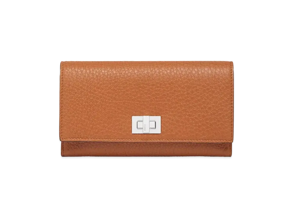 FENDI Tri-Fold Long Wallet Leather "Brown"