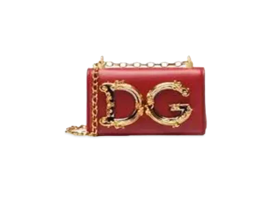 Dolce&Gabbana DG Girls Microbuck Smooth Card Skin "Red"
