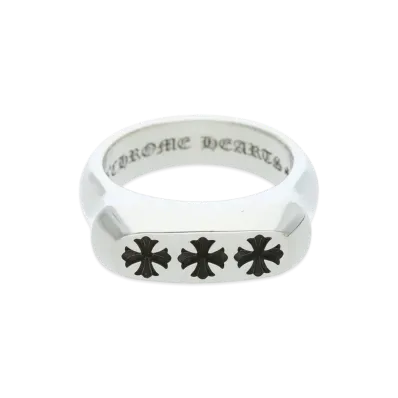 Chrome Hearts 22K Lil PJ 3CH Plus Ring "Silver"