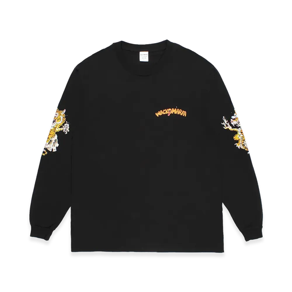 WACKO MARIA Tim Lehi / Washed Heavy Weight Long Sleeve T-Shirt "Black"
