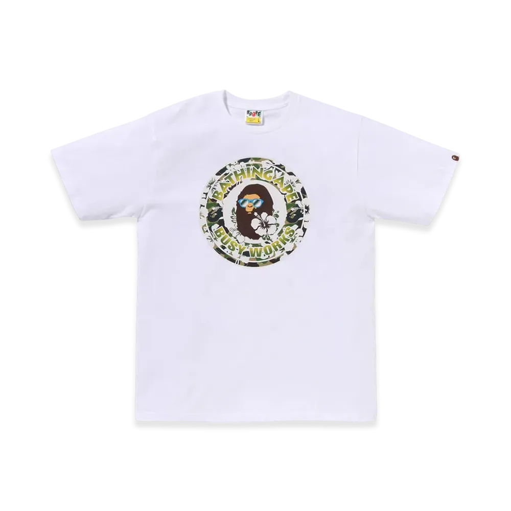 A BATHING APE ABC Resort Camo Busy Works Tee "White"