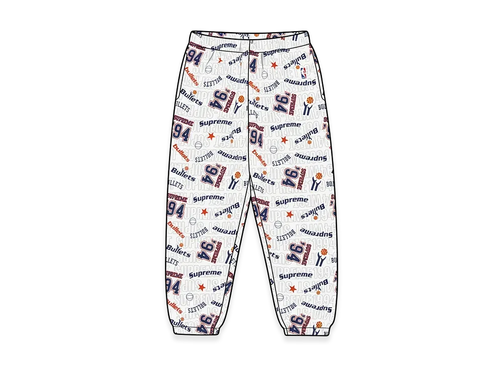 Supreme x Mitchell & Ness Teams Sweatpant "Ash Grey"