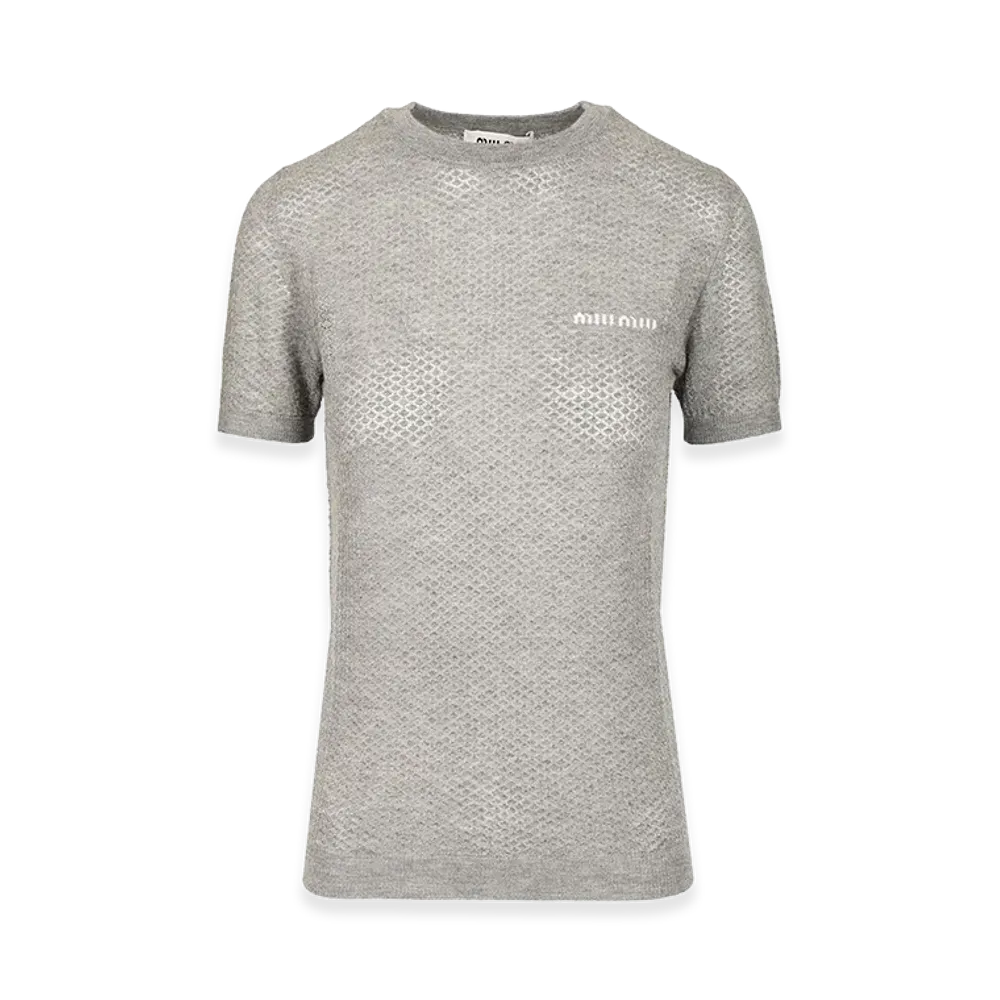 MIU MIU Women's Cashmere T-Shirt "Gray"