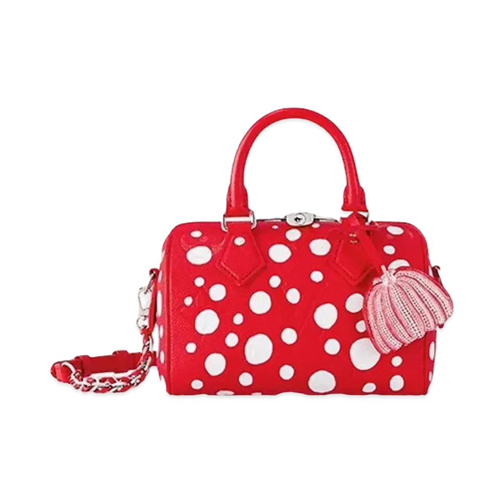 Louis Vuitton x Yayoi Kusama Speedy Bandouliere 20 Monogram Empreinte Leather Infinity Dots "Rouge/Blanc"