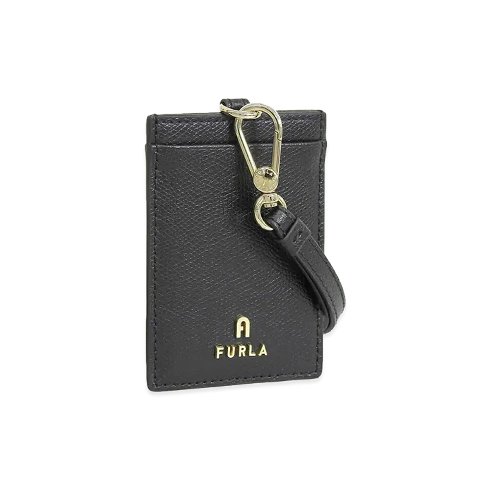 FURLA Camelia S Vertical Badge Holder "Black"