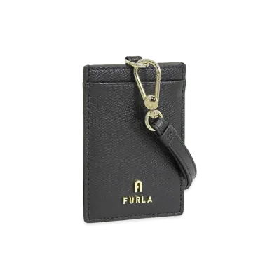 FURLA Camelia S Vertical Badge Holder "Black"