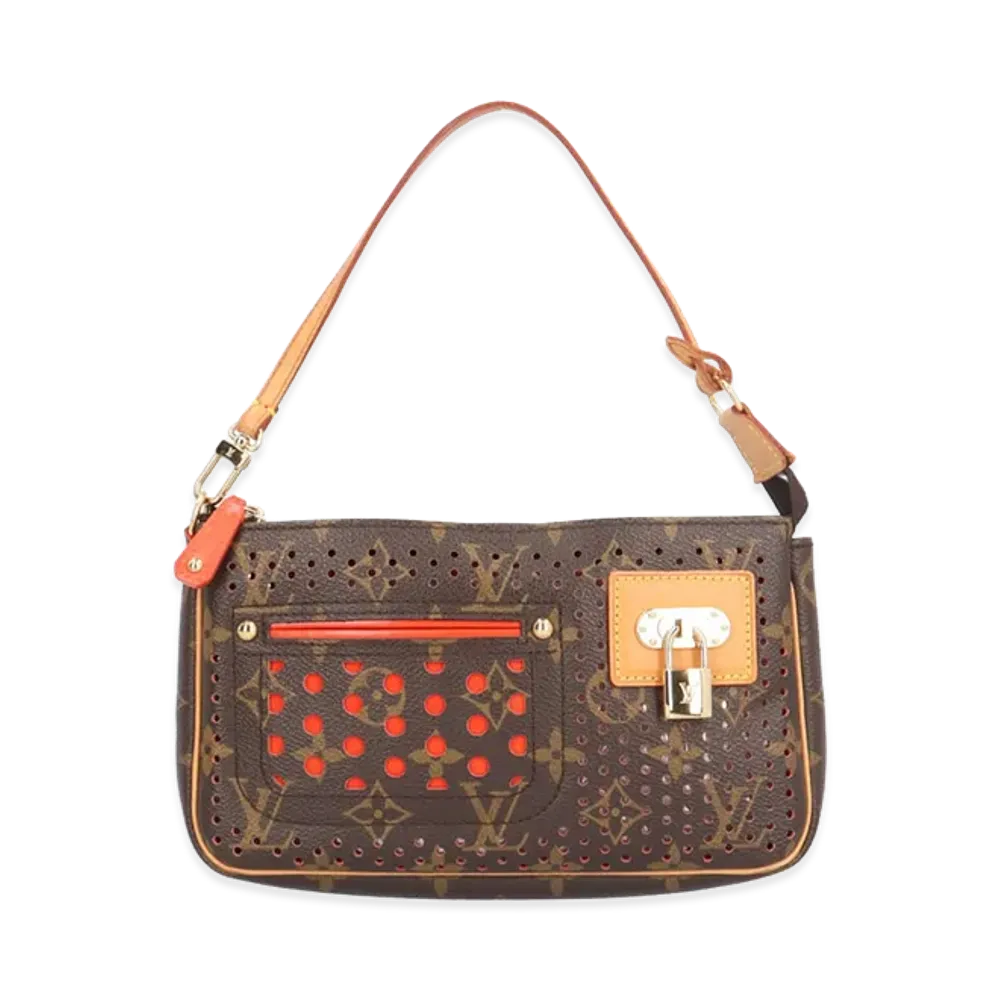 Louis Vuitton Monogram Perfo Pochette Accessoires "Orange"