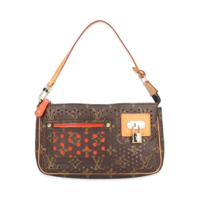 Louis Vuitton Monogram Perfo Pochette Accessoires "Orange"
