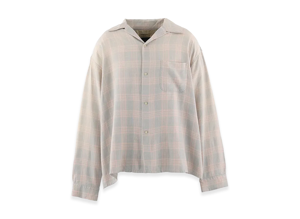 SAINT Mxxxxxx Rayon Shirt Check "Sky Blue"