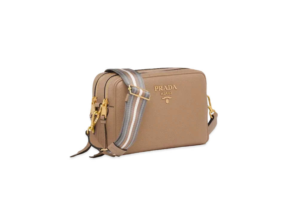 PRADA Leather Shoulder Bag "Beige Pink"