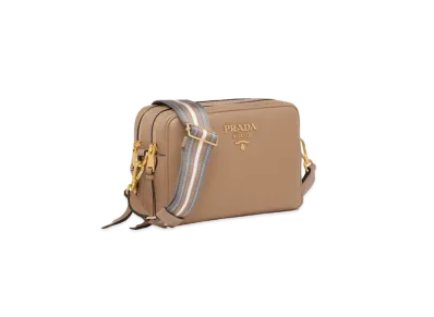 PRADA Leather Shoulder Bag "Beige Pink"