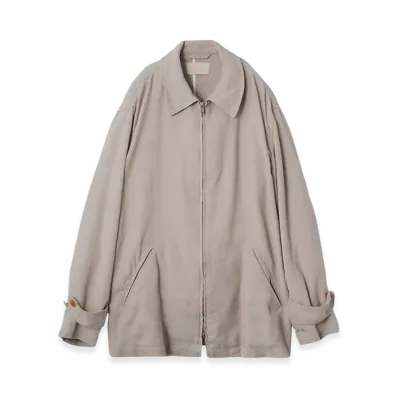 YOKE Linen Acetate Zip Blouson "Gray"