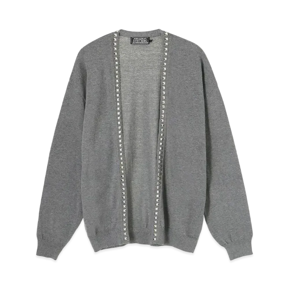 HYSTERIC GLAMOUR Studded Cardigan "Top Gray"