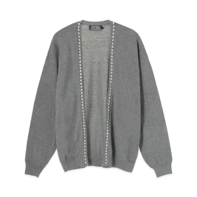 HYSTERIC GLAMOUR Studded Cardigan "Top Gray"
