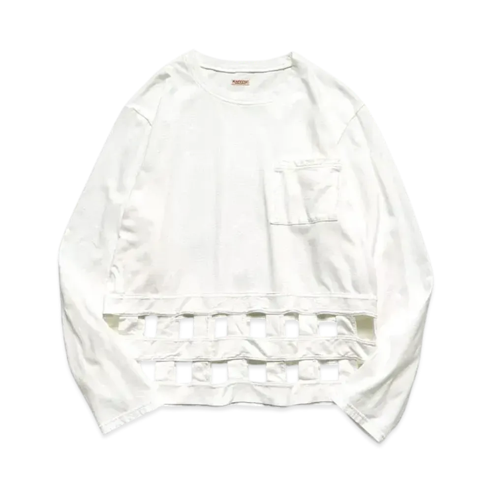 KAPITAL 20/- Wind Pen Long Tee "White"