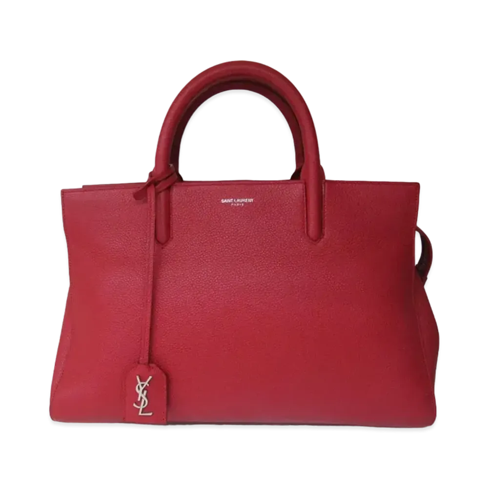 Saint Laurent Cabas Rive Gauche Leather 2WAY Bag "Red"